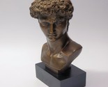 Bronze MICHELANGELO&#39;S DAVID Statue Bust - Greek, Roman Home Decor, Cente... - $84.97
