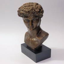 Bronze Michelangelo&#39;s David Statue Bust - Greek, Roman Home Decor, Centerpiece - £67.92 GBP