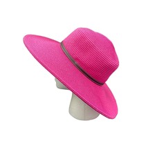 Fushia Pink Woven Beach Hat Chain Embellishment - £19.76 GBP