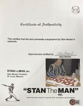 Stan Musial St.Louis Cardinals Autografato Certificato Di Autenticità 3 Bas - £37.91 GBP