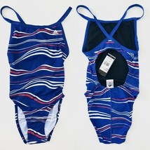 Adidas Elevate Vortex Back Royal Blue Women&#39;s  One Piece Swimwear - $8.95