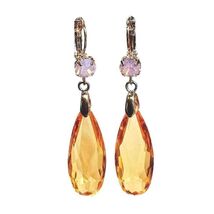 Color: CORAL ORANGE - Ear Candy Drop Earrings - $30.55