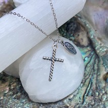 Dainty Cross &amp; Virgin Mary Necklace • Minimalist Necklace •Women gift  Kids Gift - £31.19 GBP