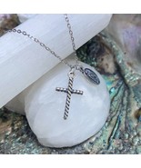 Dainty Cross &amp; Virgin Mary Necklace • Minimalist Necklace •Women gift  K... - $61.00 CAD