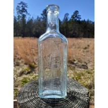 Antique Dr. W.B. Caldwell&#39;s Syrup Pepsin Glass Bottle Aqua Monticello Illinios - £16.07 GBP