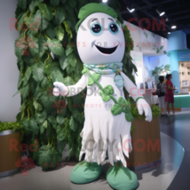 White Beanstalk mascot costume character dressed with a Polo Tee and Nec... - $1,289.00