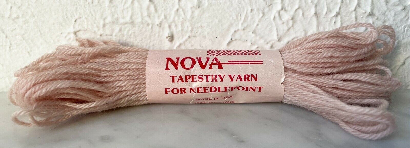 Vintage Nova Tapestry Needlepoint Virgin Wool Yarn - 1 Skein Color Mauve #827 - $4.70