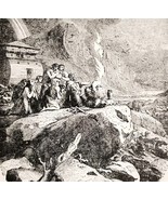 1930 The Bible Retold Noah Offers Up A Sacrifice On Thanksgiving Art Pag... - $24.99