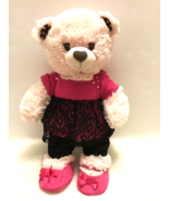 Build a Bear Workshop Brown Pink Polka Dot wearing Ballet Dance outfit a... - £31.65 GBP