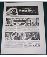 MONEL ROOF FORTUNE MAGAZINE AD CLIPPING VINTAGE 1937 - €21,44 EUR