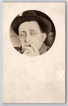 RPPC Man Smoking Cigar Masked Photo Postcard G29 - £15.63 GBP