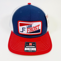 Lane Frost Richardson 112 Red Navy White Trucker Hat - Mesh Snapback Cap w/ Tags - $20.53