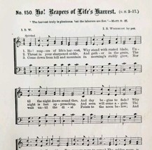 1883 Gospel Hymn Reapers Of Harvest Sheet Music Victorian Religious ADBN... - $14.99