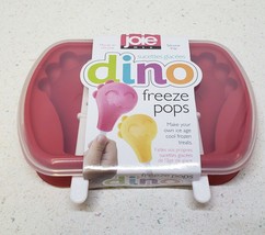 Joie Freeze Pops Silicone Mold Ice Tray Kids Fun Party Red Tray DINO - $12.49