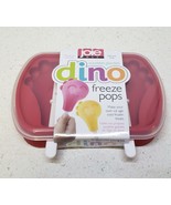 Joie Freeze Pops Silicone Mold Ice Tray Kids Fun Party Red Tray DINO - $17.08 CAD