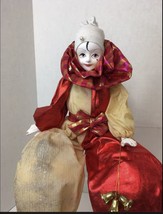 Vintage  Porcelain Clown Doll Schmid Doll House  17” Doll - £11.96 GBP