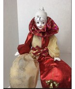 Vintage  Porcelain Clown Doll Schmid Doll House  17” Doll - £11.79 GBP