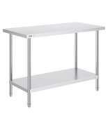 VEVOR Stainless Steel Prep Table, 24 x 48 x 34 Inch, Heavy Duty Metal Wo... - €238,57 EUR