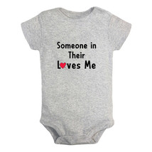 Someone In Their Loves Me Funny Rompers Newborn Baby Bodysuits Jumpsuits Outfits - £8.27 GBP+