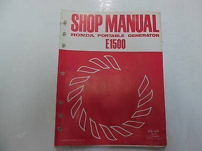 1975 Honda E1500 Portable Generator Shop Manual LOOSE LEAF WATER DAMAGED OEM - $16.02