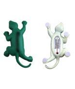 Outdoor Window Thermometer Lizard Gecko Shape Self Adhesive Legs 6.5&quot; Long - $12.06 CAD