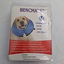 Inflatable Dog Collar Washable Bencmate MEDIUM BLUE boxed - $11.88