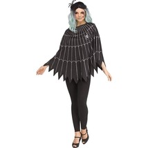 Spiderweb Poncho Halloween Costume Cover Up Adult Standard Size New - $349.22 MXN