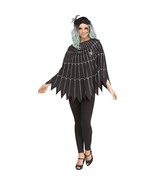 Spiderweb Poncho Halloween Costume Cover Up Adult Standard Size New - $18.95