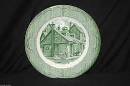 Old Vintage The Old Curiosity Shop Green by Royal China 10&quot; Dinner Plate USA - £15.65 GBP