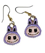 Creepy Cute FUFU MONSTER BUNNY Funky EARRINGS Fang Smile Charm Novelty J... - €5,85 EUR