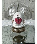 ￼ Vintage Reverse Painted ￼Asian  Countryside Mini Art Glass Sphere Orb ￼ ￼ - £16.37 GBP