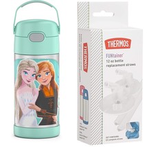 Thermos Funtainer 12 Ounce Stainless Steel Vacuum Insulated Kids Straw Bottle, F - $36.99