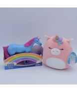 Lot - 2021 Breyer BERRY Blue Pony Unicorn &amp; Pink Unicorn Squishmallow IL... - $527.39 MXN