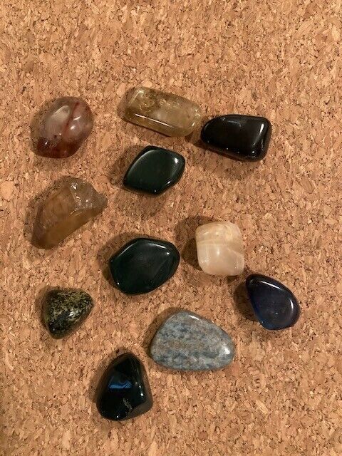 Lot of 11 Random Tumbled. Beautiful healing stones. - $13.56