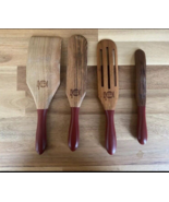 Mad Hungry Original 4-Piece Acacia Spurtle Set Natural wood red - $14.73