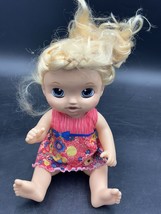 Hasbro Baby Alive 2016 Sweet Tears Doll Interactive Baby Blonde Blue Eye... - $14.85