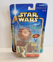 Star Wars Attack of the Clones Battle of Geonosis Yoda Hasbro 2002 New on Card - £15.57 GBP