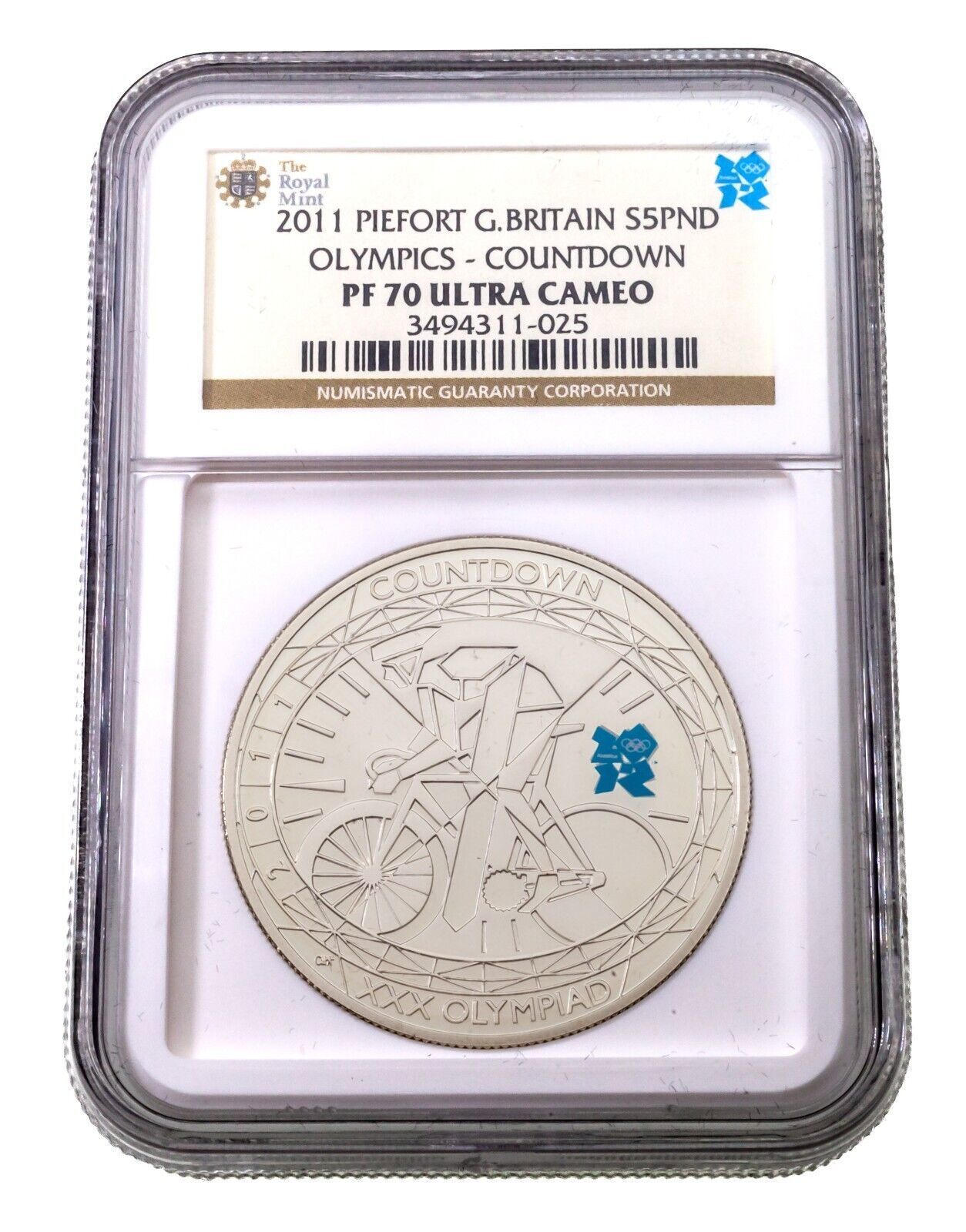Primary image for 2011 Piefort Great Britain S5£ Olympics Countdown NGC PF70 Ultra Cameo