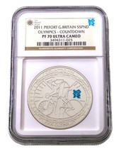 2011 Piefort Great Britain S5£ Olympics Countdown NGC PF70 Ultra Cameo - $148.49