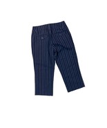 New York &amp; Company Capri Chino Pants Women&#39;s Size 4 Striped Blue Cotton ... - $22.75