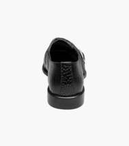 25458 Stacy Adams Leather Shoes Toscano Double Monk Strap Black Navy image 6