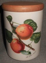 Portmerion  POMONA Pattern 5 1/2 Inch The Roman Apricot CANNISTER with Lid - £22.14 GBP