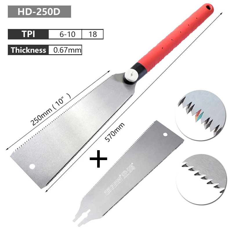6&#39;&#39;/10&#39;&#39; Japanese Saw Ryoba SK5 Flexible Blade with 3-Sided Teeth wor Ha... - $5,320.03 MXN