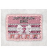 Glitter Diamond Coquette Bow Themed Edible Image Pretty Dresses Birthday... - $319.38 MXN