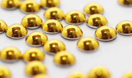 HOT FIX Gold Metallic Domes available in 2 Sizes (ø3.0mm, ø4.0mm) min144Pcs/Bag - £3.98 GBP