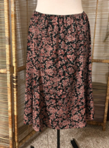 Vintage Rena Rowan 90s skirt dark floral Boho Whimsy Goth Fairy Y2K Large - $30.00