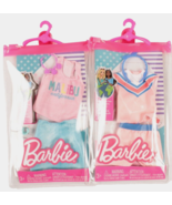 2 Complete Barbie Doll Outfits Malibu and Pink Athletic New in Package - $17.49 CAD