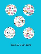Doodle Dexcom CGM Cover Patches: Multi-Color Style, SuperSkin Tape, 5-Pack - $12.99