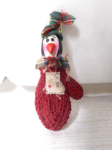 Resin Cloth Folk Art Molded Faux Mitten Hand Holiday Christmas Brooch Pi... - £6.99 GBP