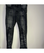 Edgy Black Distressed Jeans 36 x 30 - $18.76 CAD